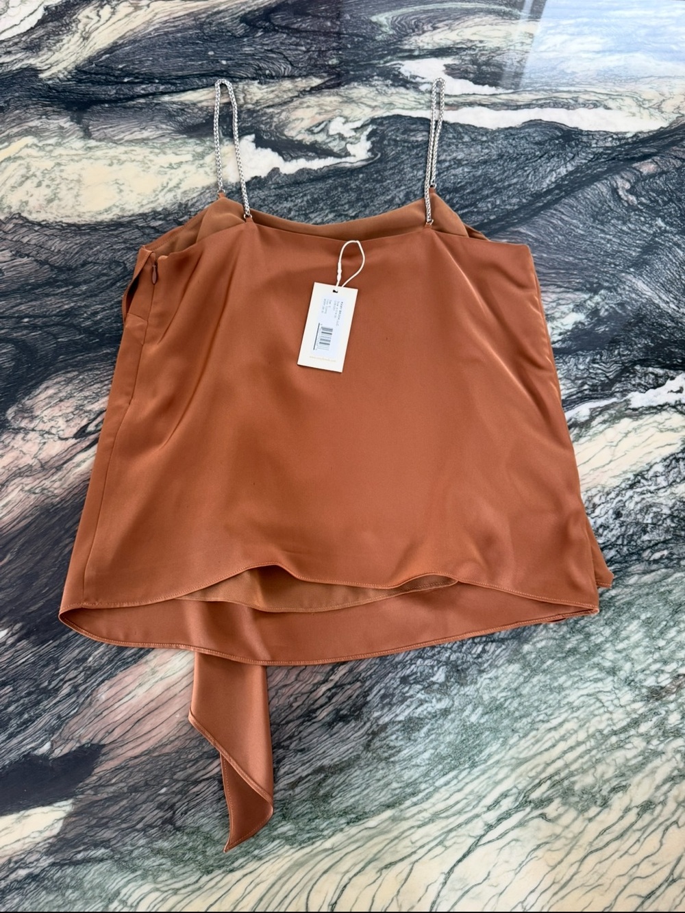 Ramy Brook Tan Embroidered Pleated Mini Skirt and Cami sold as a set - Picture 7 of 10